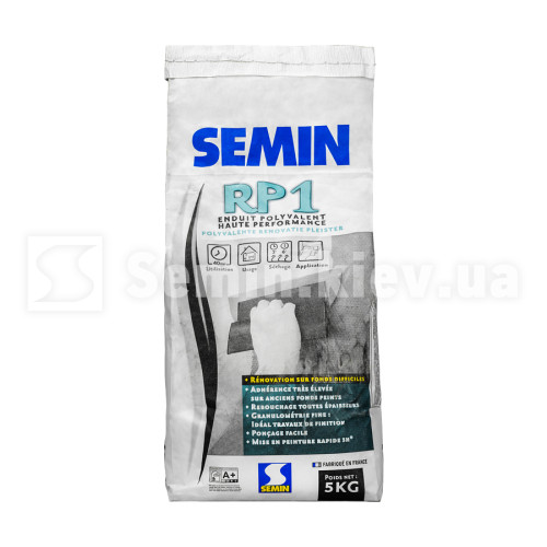 Ремонтная шпаклевка для неровных основ SEMIN RP 1, 5 кг